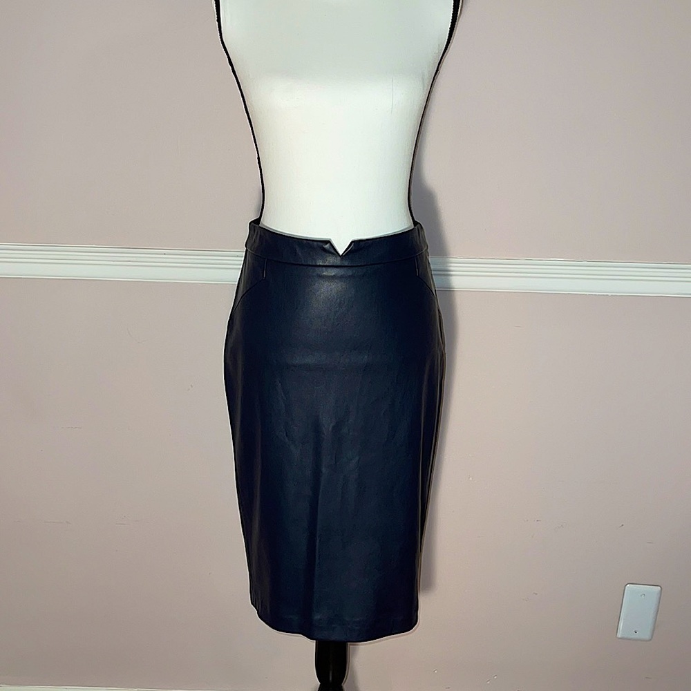 Zara Basic Faux Leather Skirt